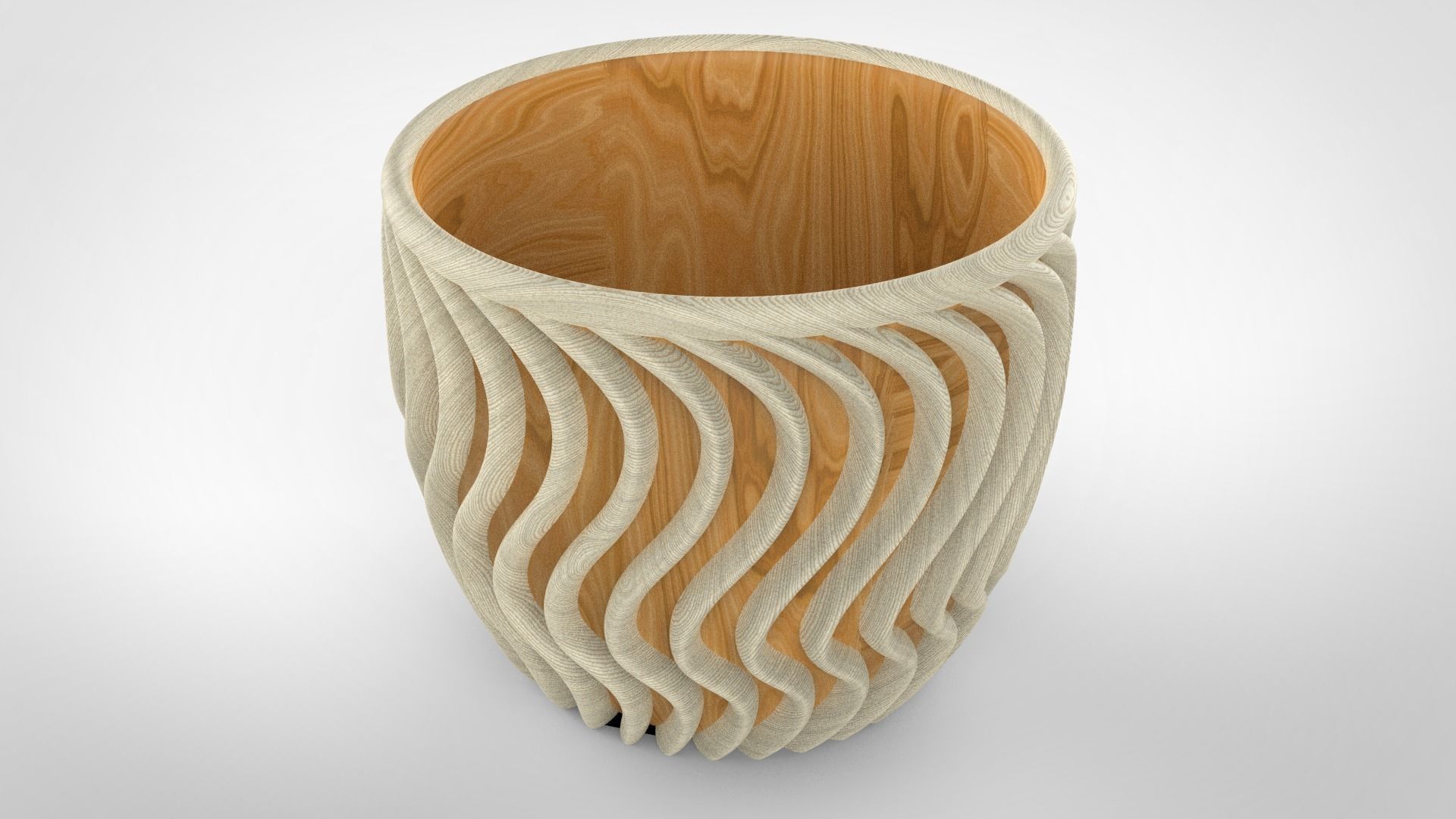 Flower pot 3D print model_4