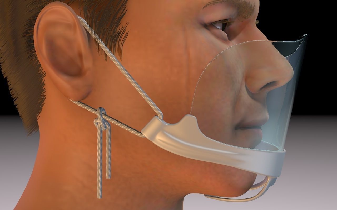 Protective mask 3D print model_3