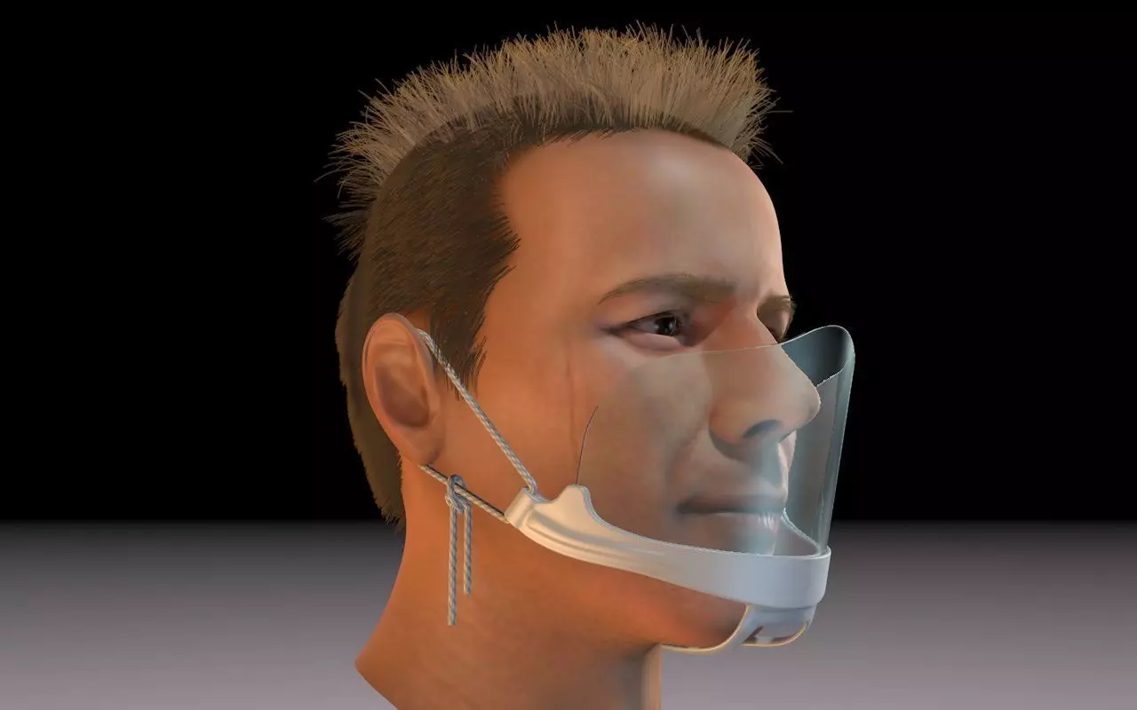 Protective mask 3D print model_0