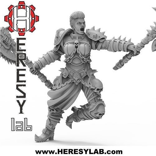 Ragnarock heresy lab - female warrior 3D print model