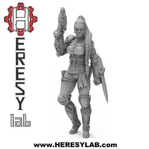 Ghost Female Assassin 3D print model