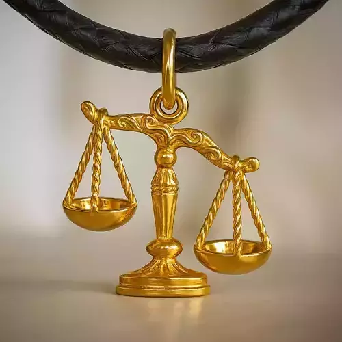 Libra scales of justice pendant 3D print model