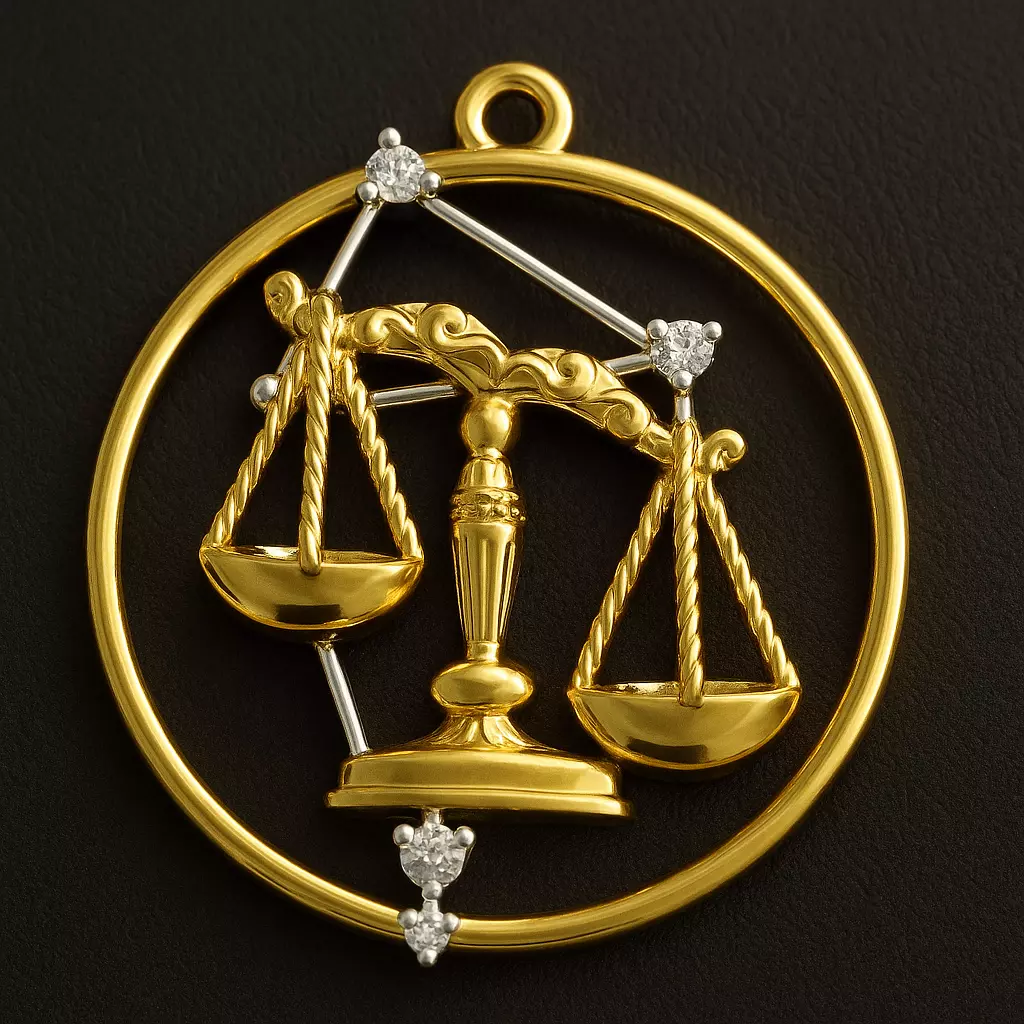 Libra pendant 3D print model_0