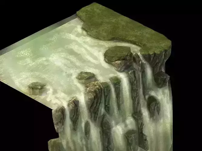 Game Model - Forest - Waterfall Cliff