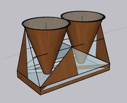 Indian wood and glass table 3D print model