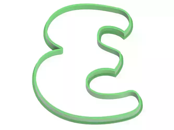 0067 Playful Number 3 cookie cutter 