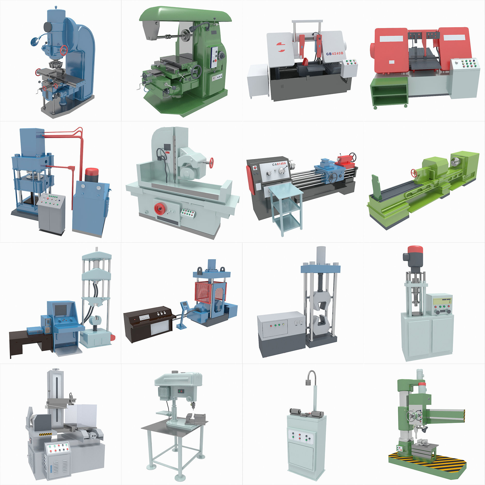 3D model Collection of Machine Tools CGTrader