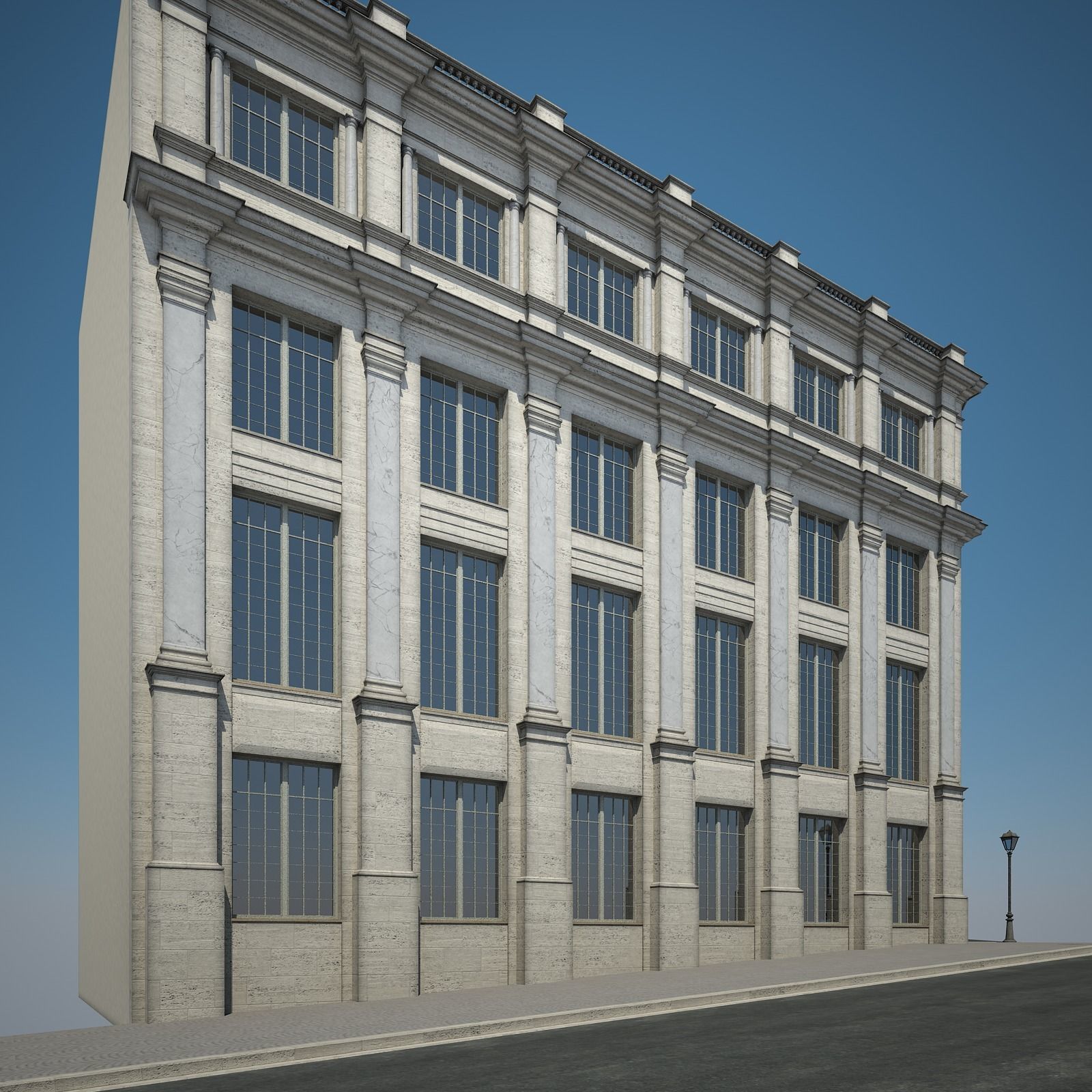 Apartment Building 09 3D model_1