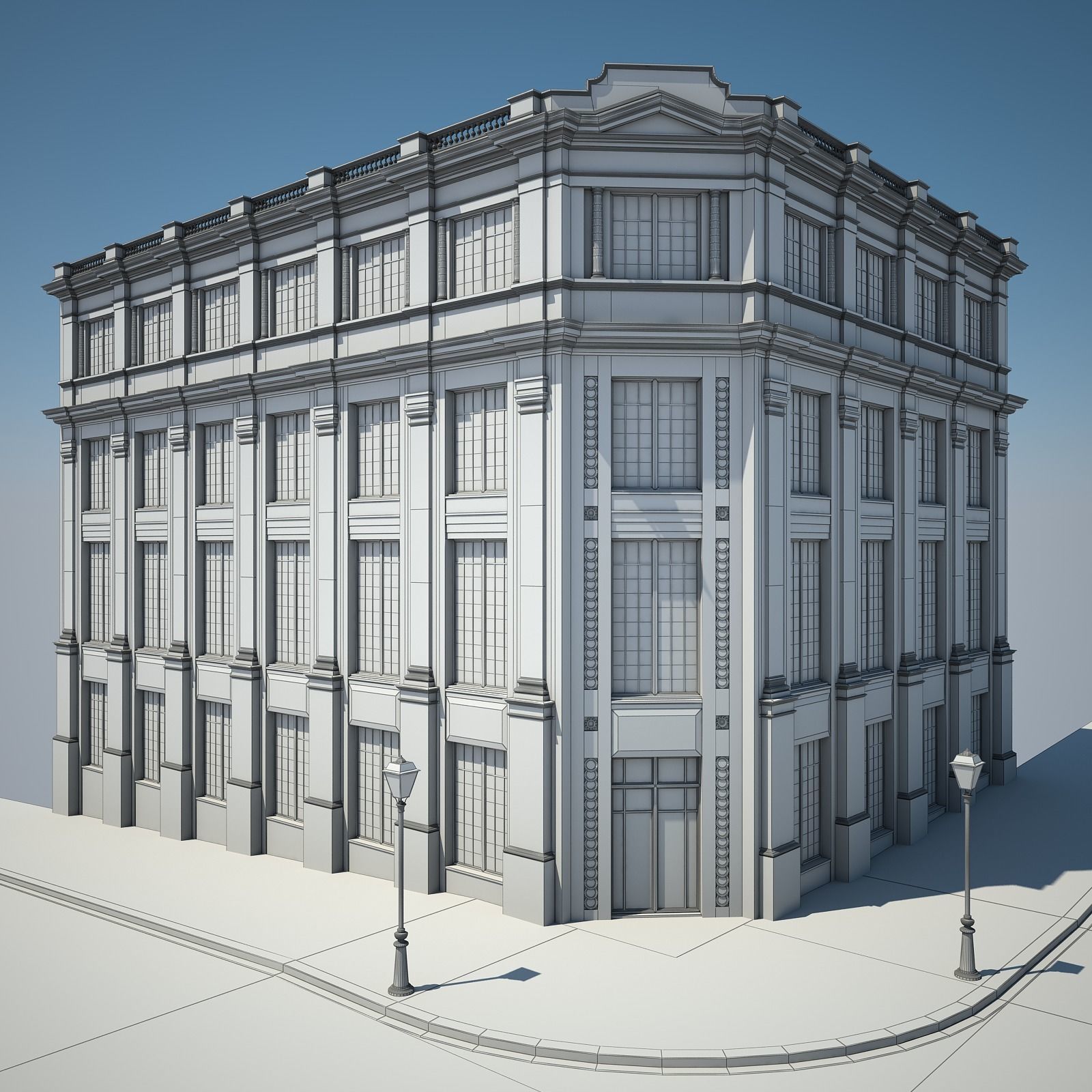 Apartment Building 09 3D model_13