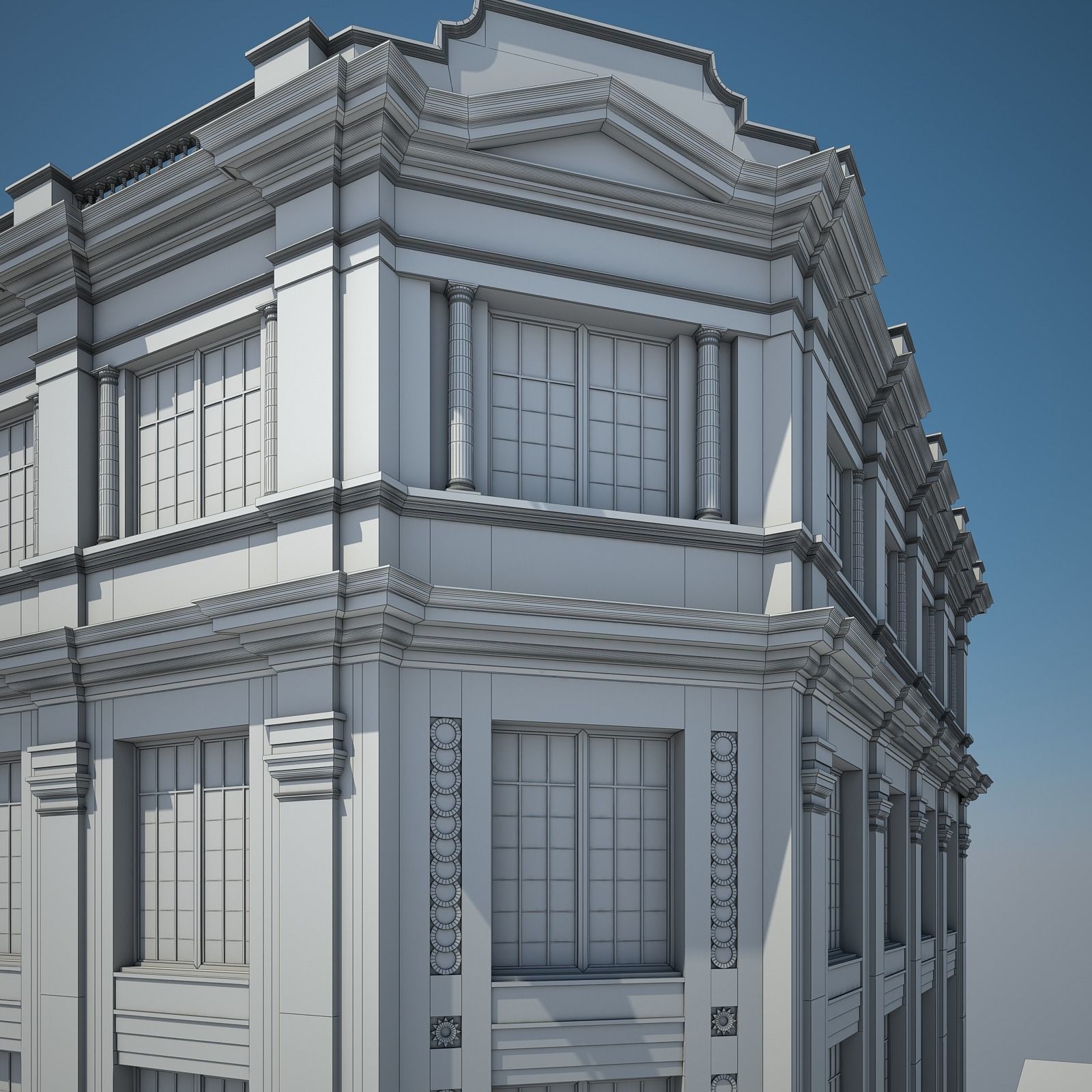 Apartment Building 09 3D model_12