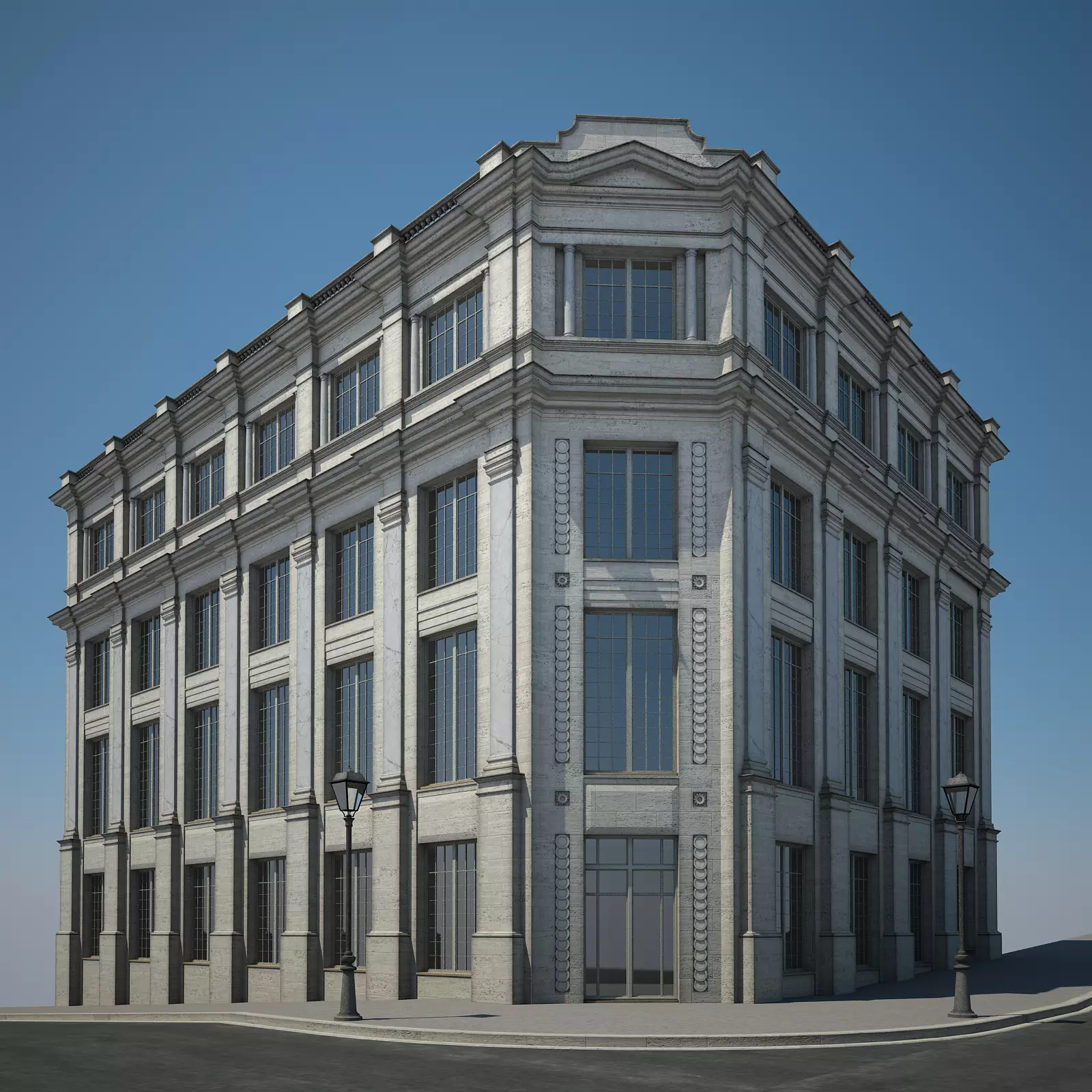 Apartment Building 09 3D model_0