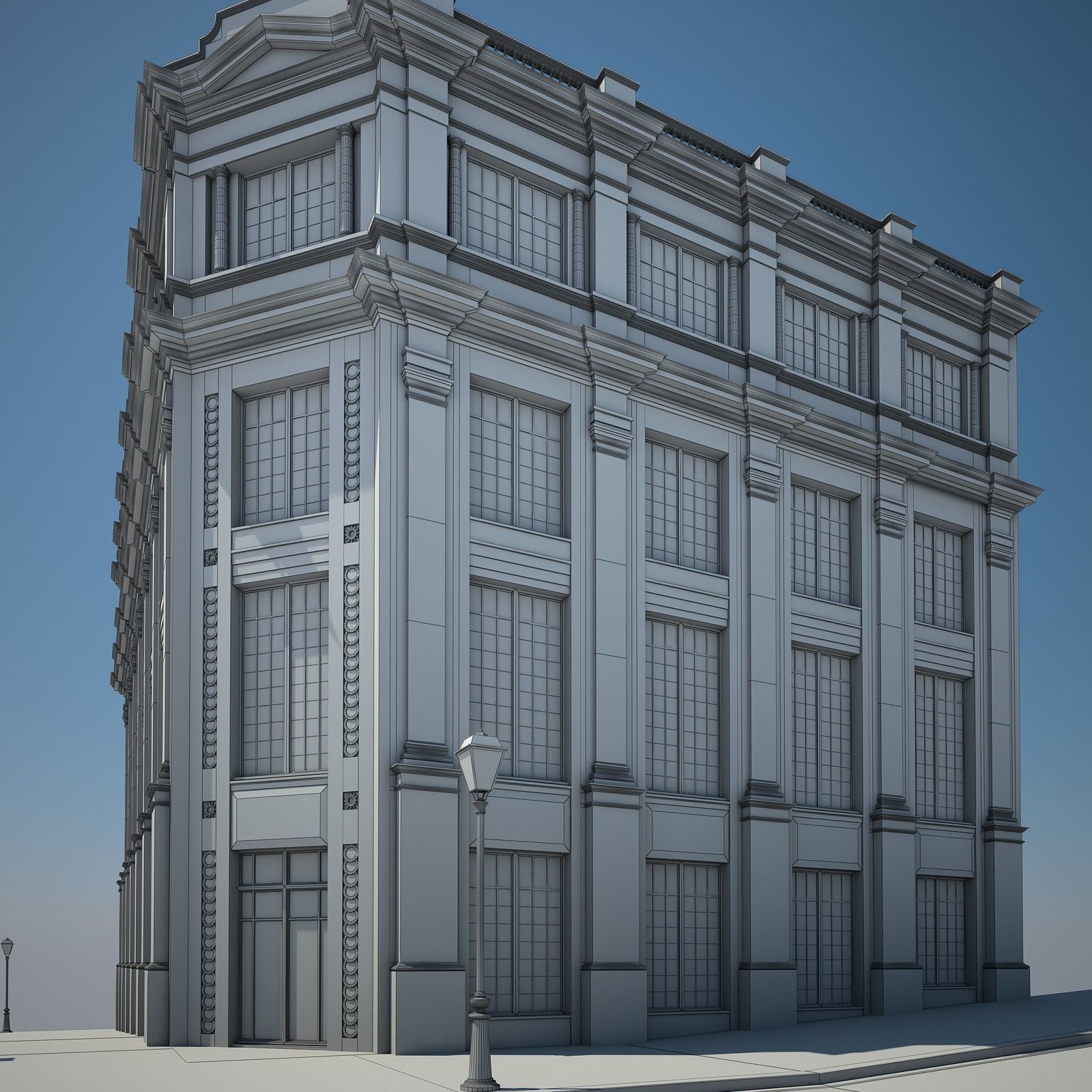 Apartment Building 09 3D model_9