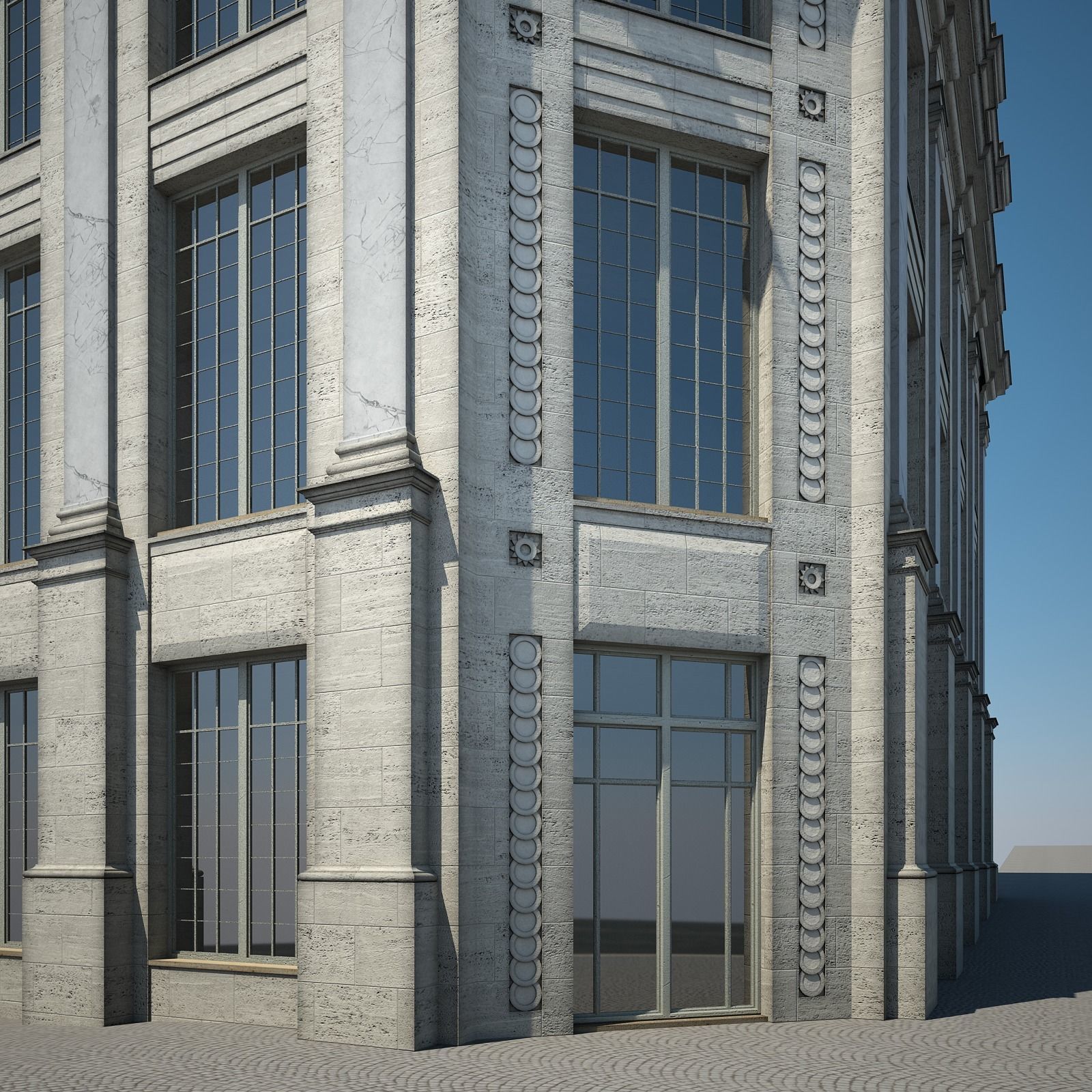 Apartment Building 09 3D model_4