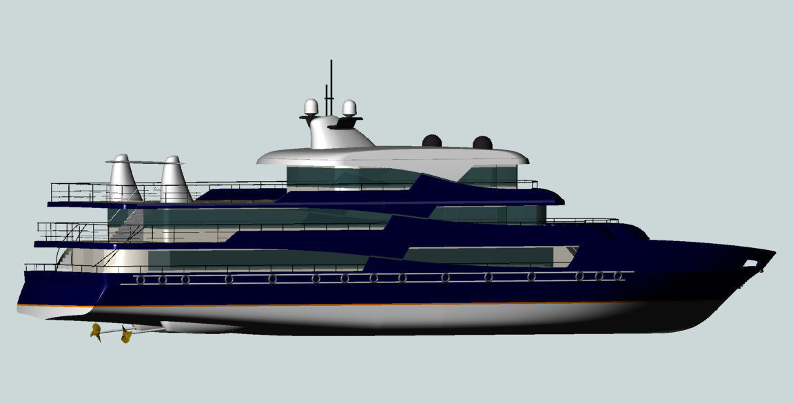 Passenger trip ship 3D model 3D model_1
