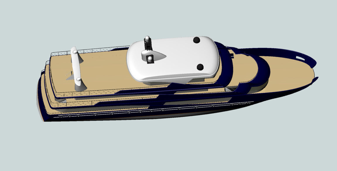 Passenger trip ship 3D model 3D model_3