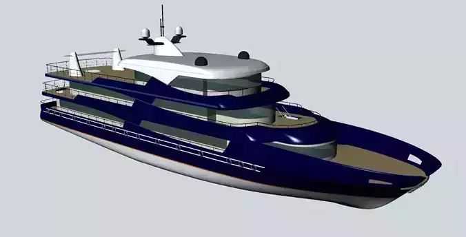 Passenger trip ship 3D model