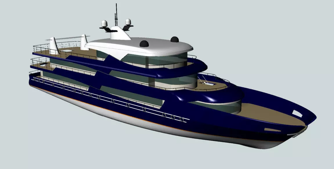 Passenger trip ship 3D model 3D model_0