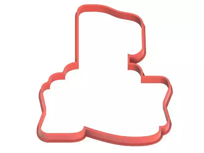 0070 Numbers 1 with a ribbon cookie cutter 