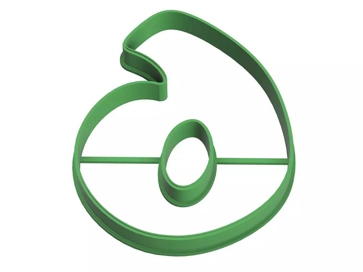0071 Playful Number 6 cookie cutter 3D print model_0