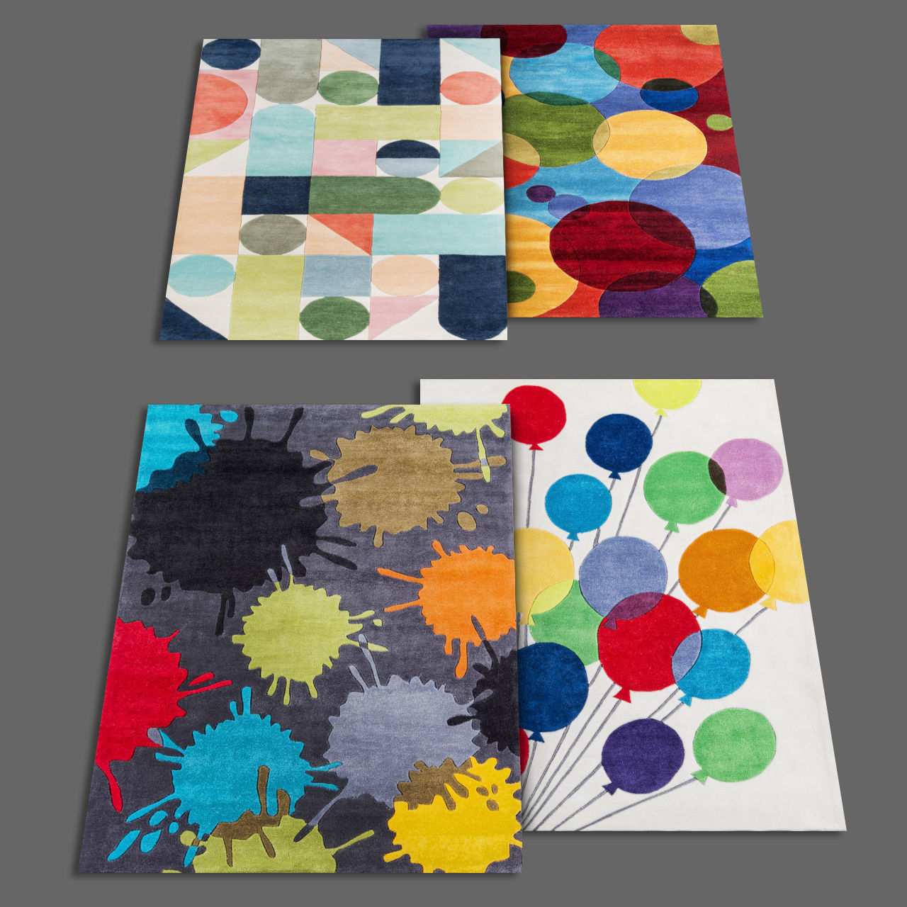 Carpets Set 002 - Colorful 3D model_2