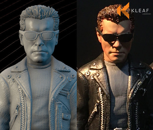 Terminator 3D print model figure on desk 3D print model