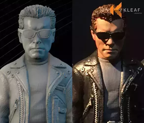 Terminator 3D print model figure on desk 3D print model