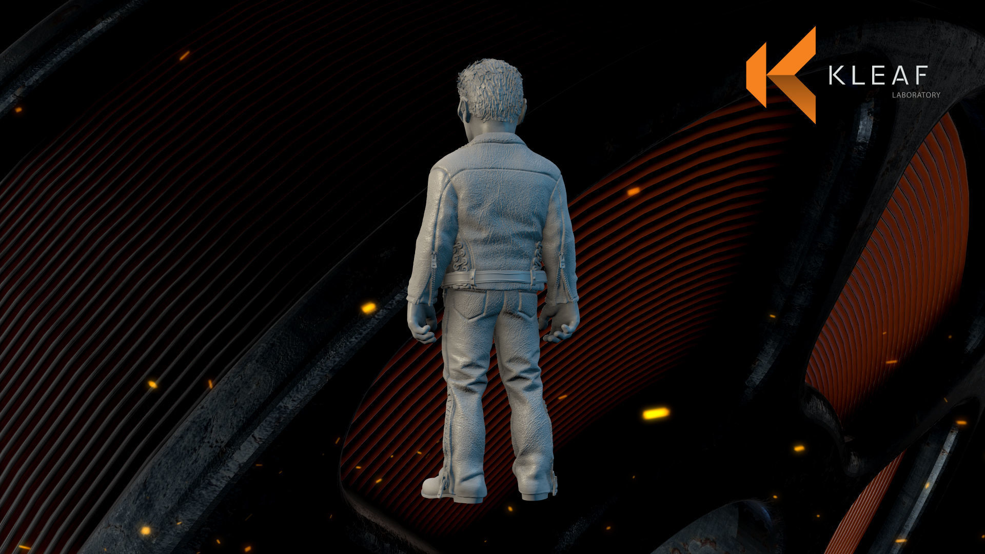 Terminator 3D print model figure on desk 3D print model_8