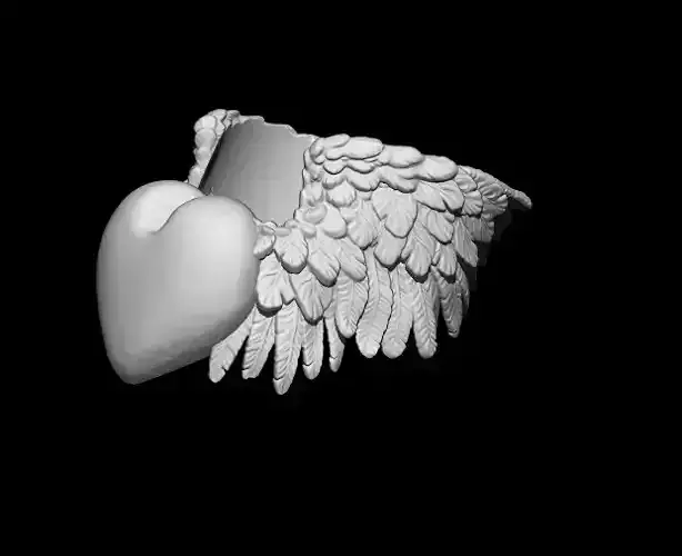 Wing Heart Love Ring