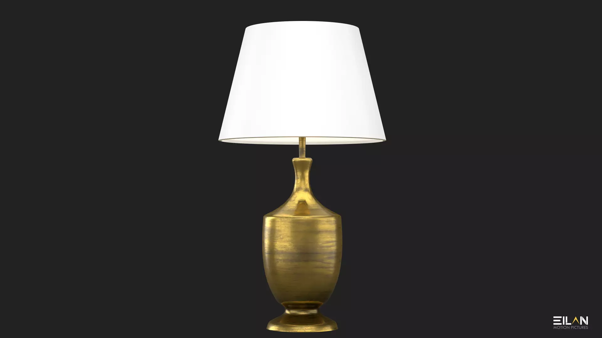 Brass Lamp Shade Low-poly 3D model_0