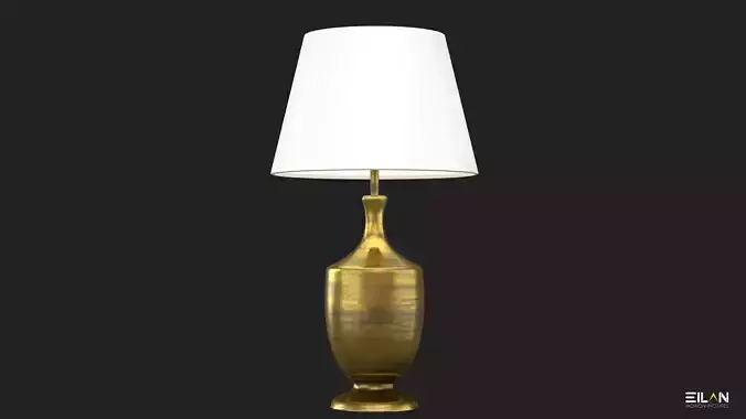 Brass Lamp Shade Low-poly 3D model