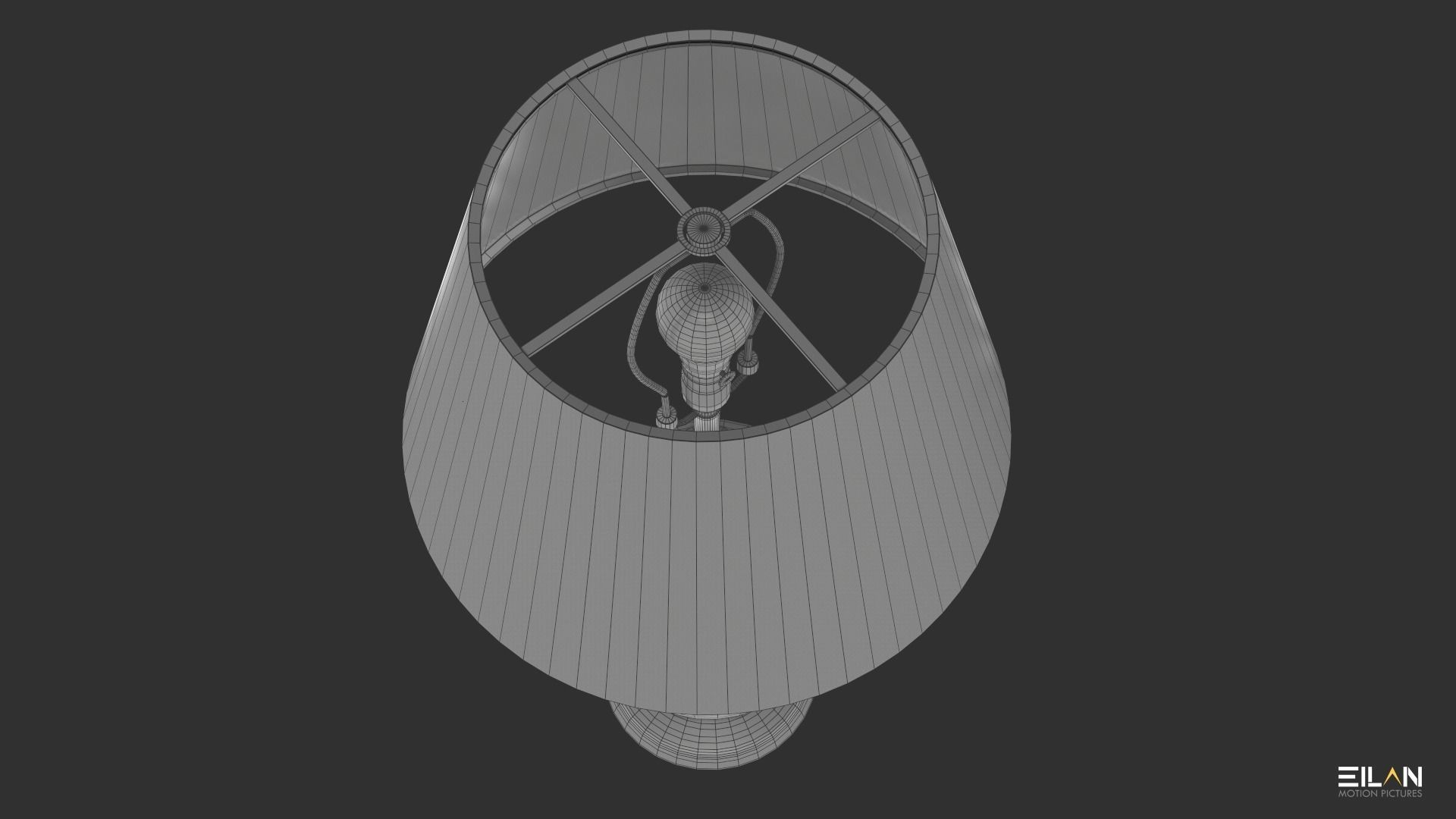 Brass Lamp Shade Low-poly 3D model_9