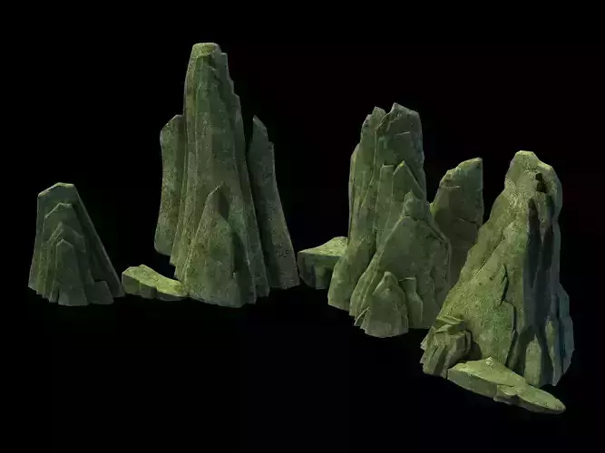Game Model - Forest Model - Forest - Tree - Stone