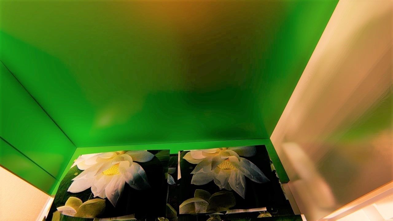 wardrobe and bed design 2 green and white  3D model_7