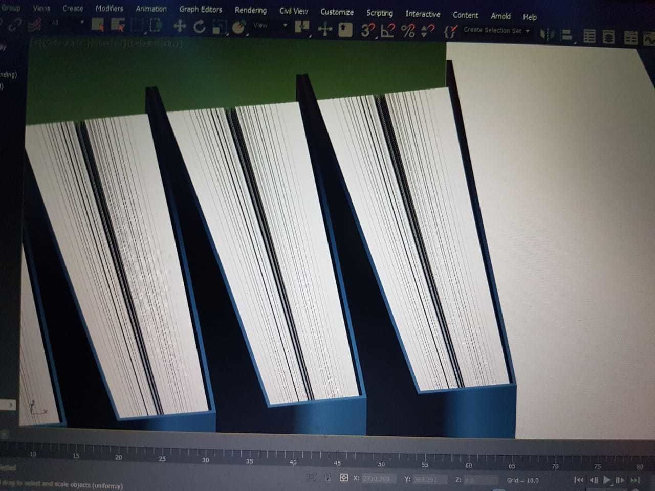 wardrobe and bed design 2 green and white  3D model_16