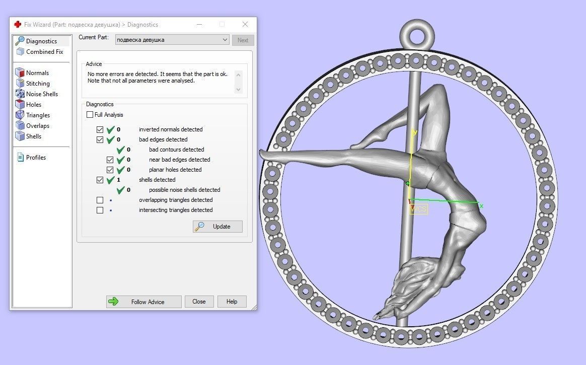 Pendant girl on a pylon 3d print model 3D print model_2