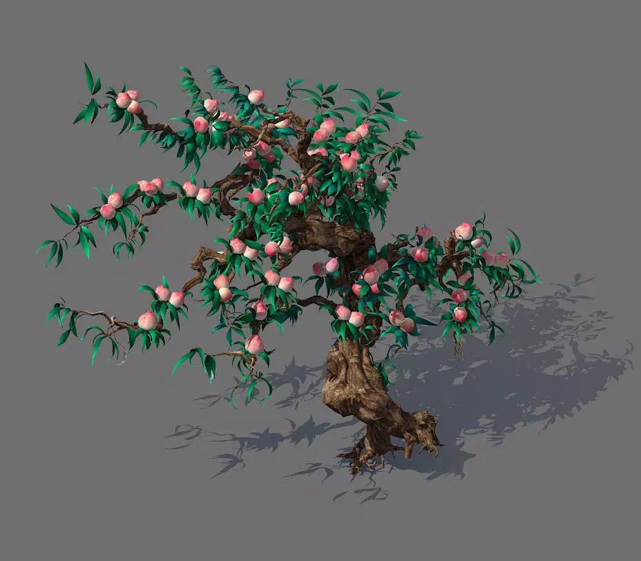Game Model - Forest - Peach Tree 02 3D model_0