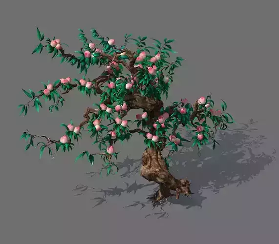 Game Model - Forest - Peach Tree 02