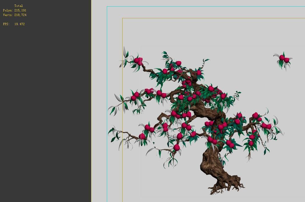 Game Model - Forest - Peach Tree 02 3D model_1