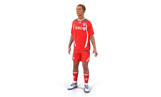 Soccer Player Rigged 3D model