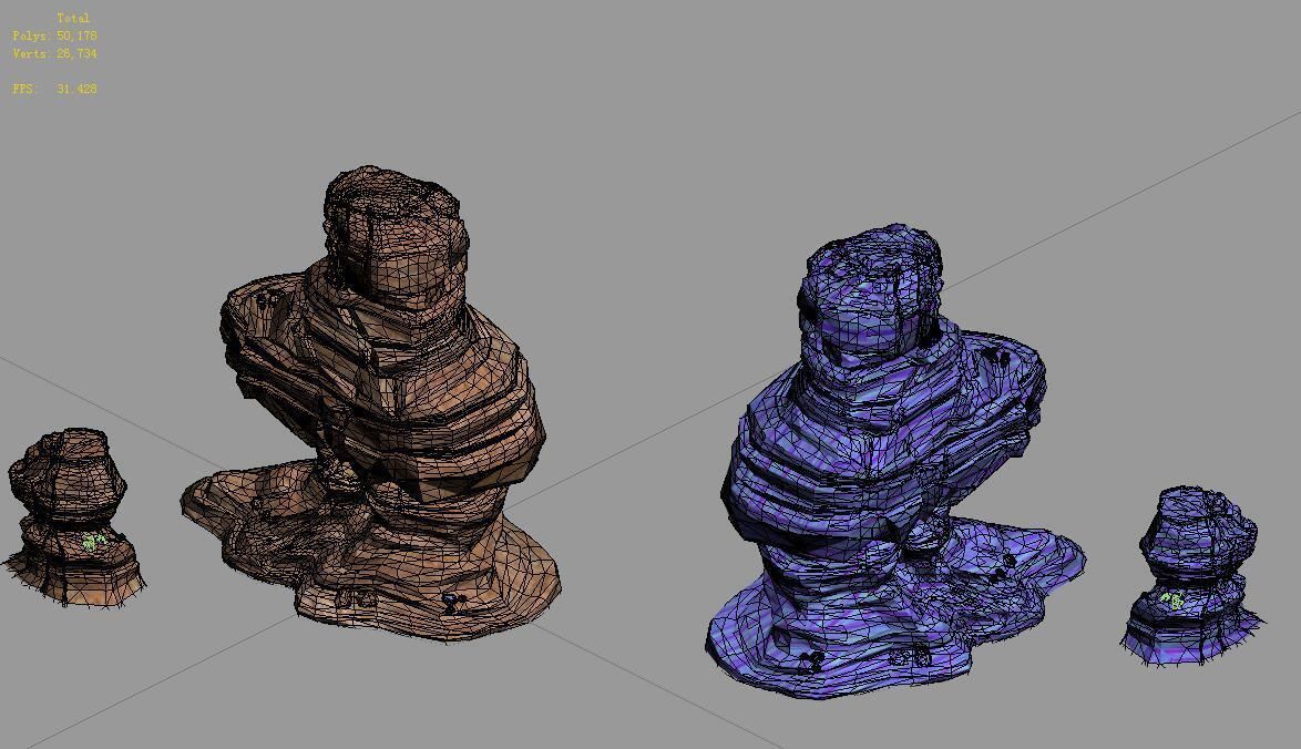 Game Model - Desert Gobi - Wind Stone 09 3D model_1