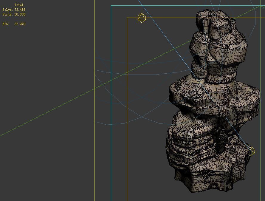 Game Model - Desert Gobi - Wind Stone 17 3D model_1