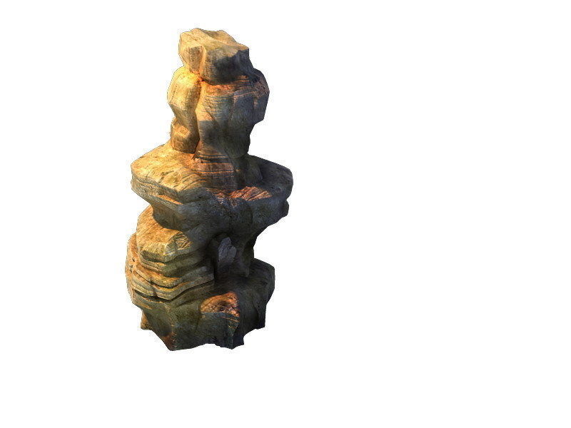 Game Model - Desert Gobi - Wind Stone 17 3D model_2