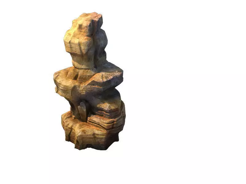 Game Model - Desert Gobi - Wind Stone 17 3D model_0