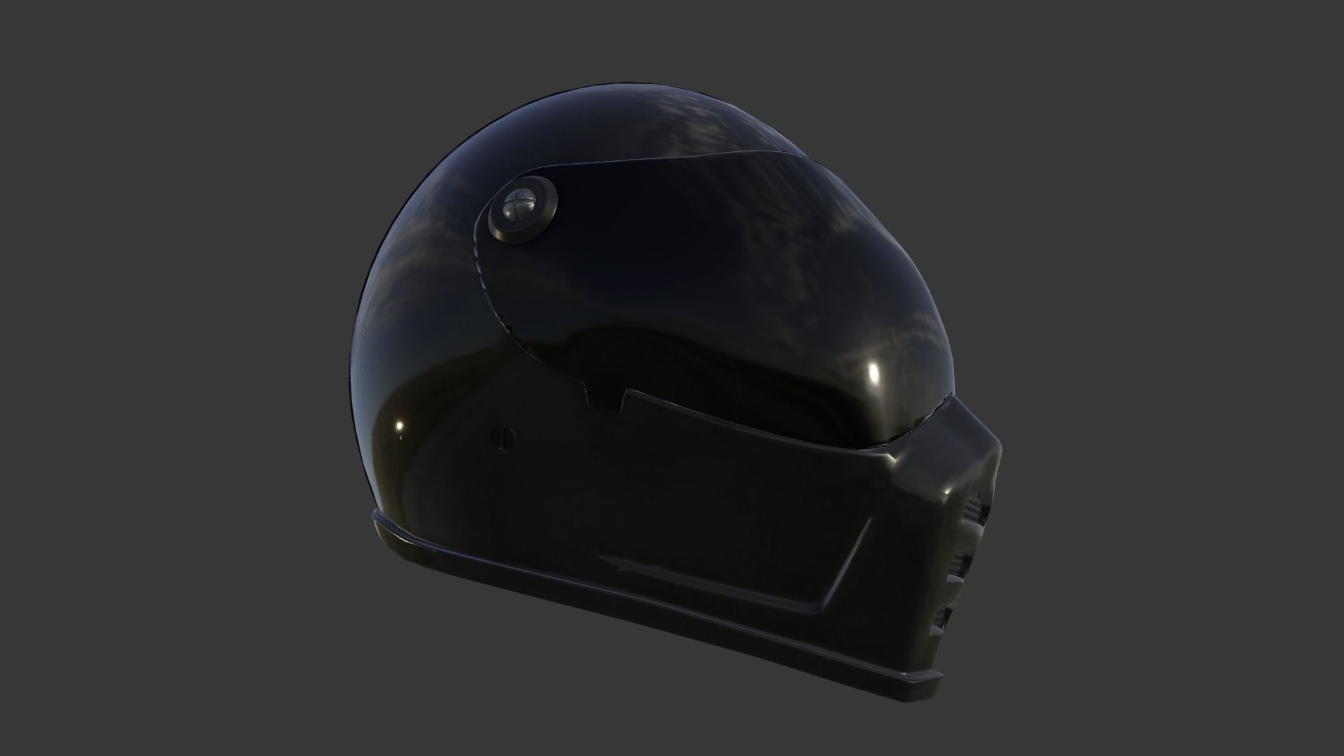 Motorcycle Helmet - Tutorial Included 3D model_9