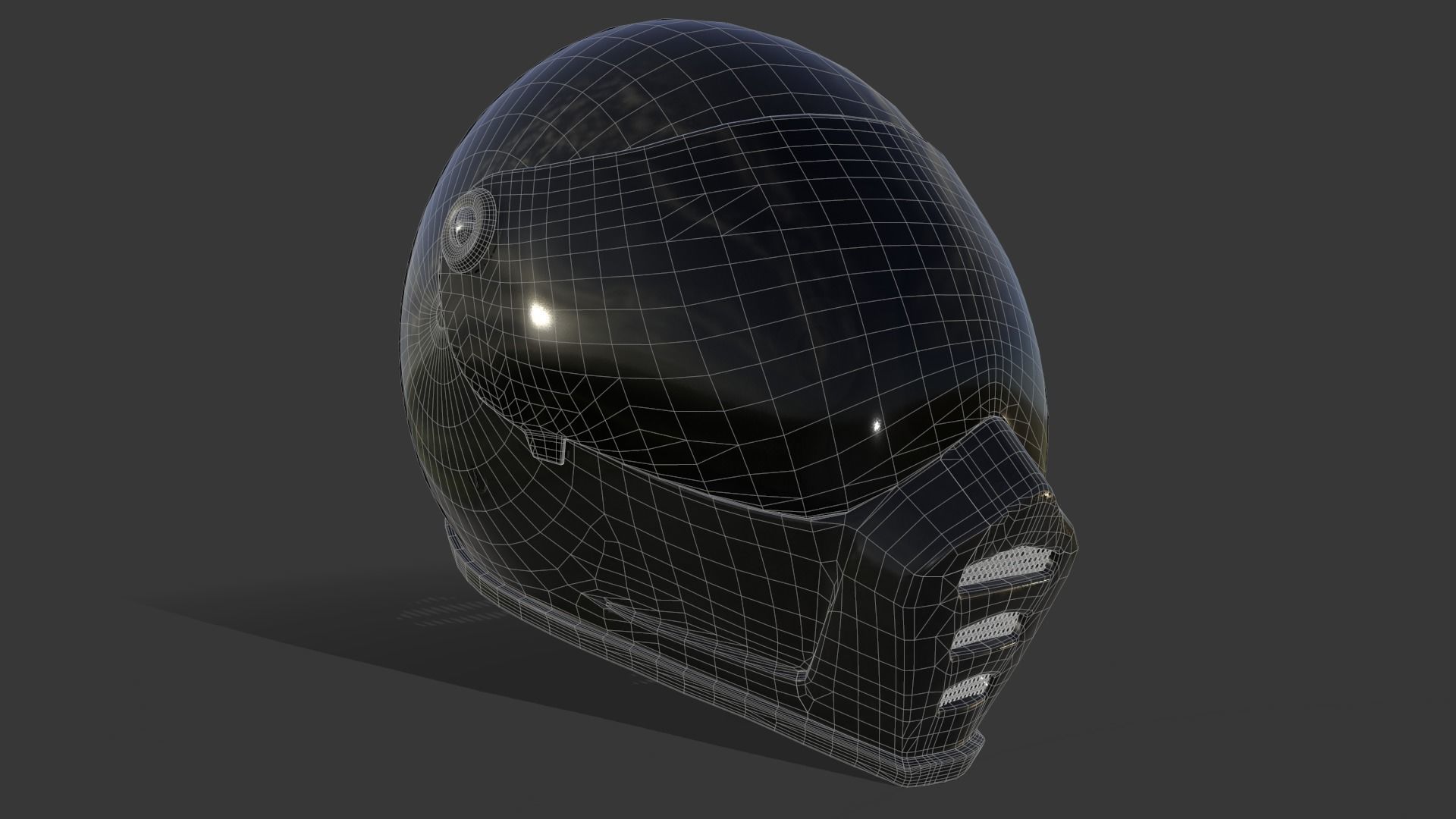 Motorcycle Helmet - Tutorial Included 3D model_22