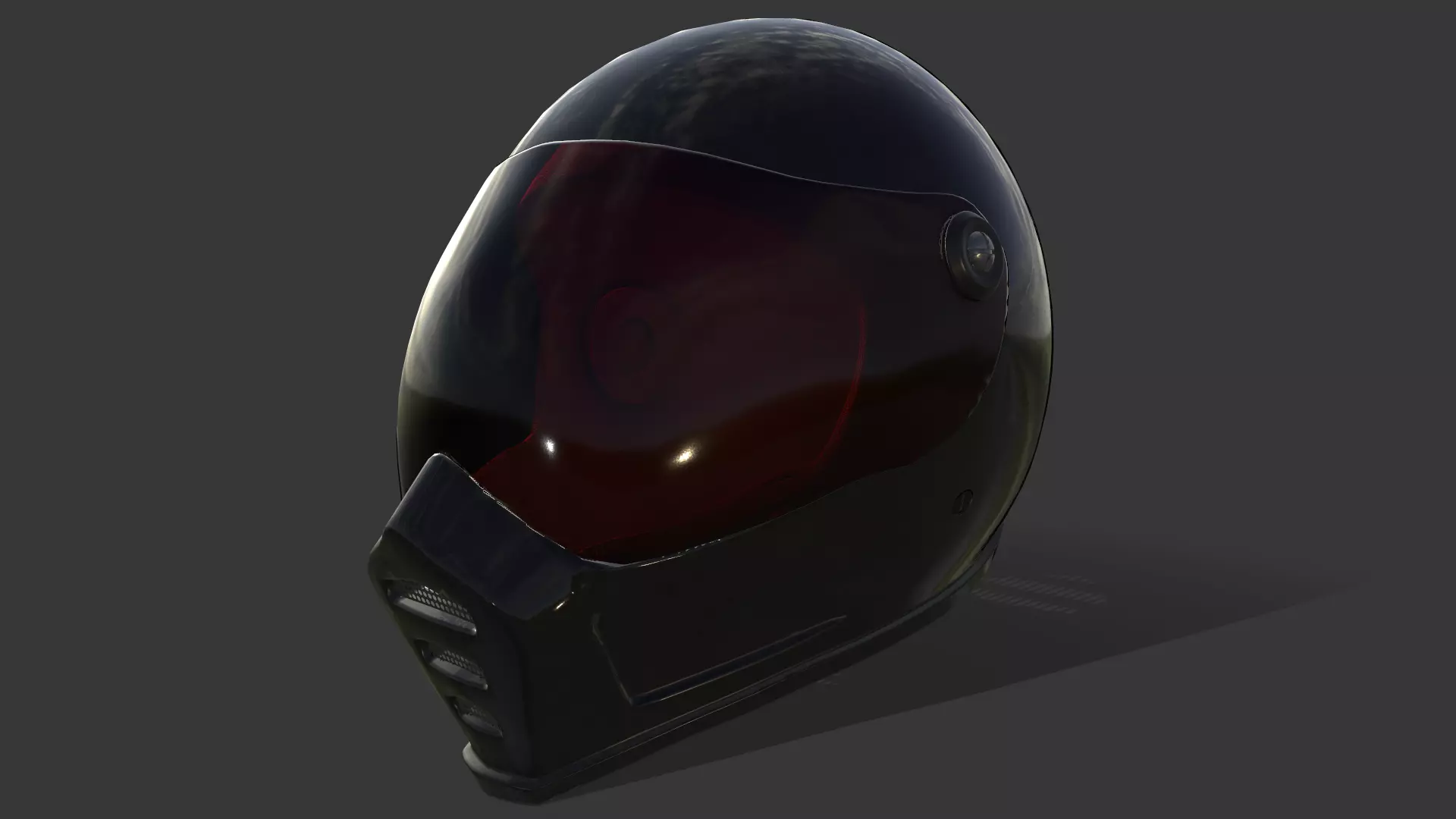 Motorcycle Helmet - Tutorial Included 3D model_0