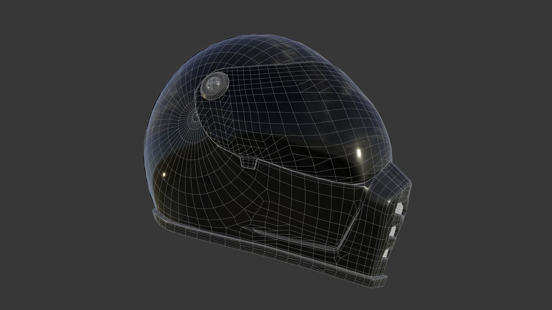 Motorcycle Helmet - Tutorial Included 3D model_10