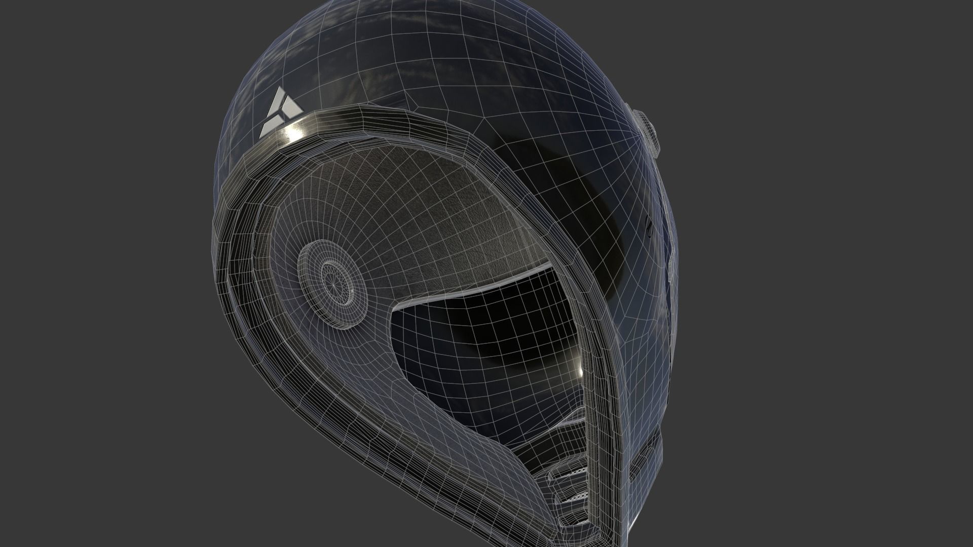Motorcycle Helmet - Tutorial Included 3D model_20