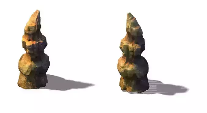 Game Model - Desert Gobi - Wind Stone 18 3D model