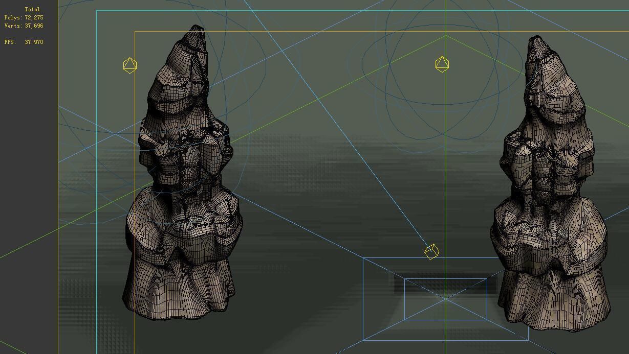 Game Model - Desert Gobi - Wind Stone 18 3D model_1